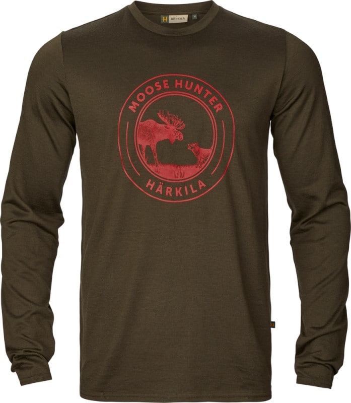 Härkila Game L/S T-Shirt Willow Green Moose