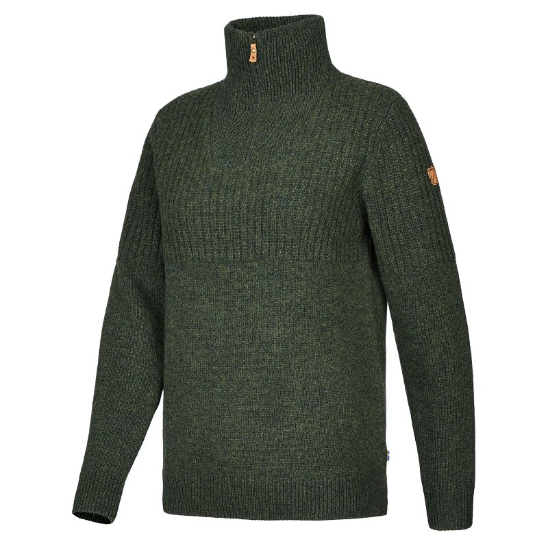 Fjällräven Övik Half Zip Knit W Deep Forest