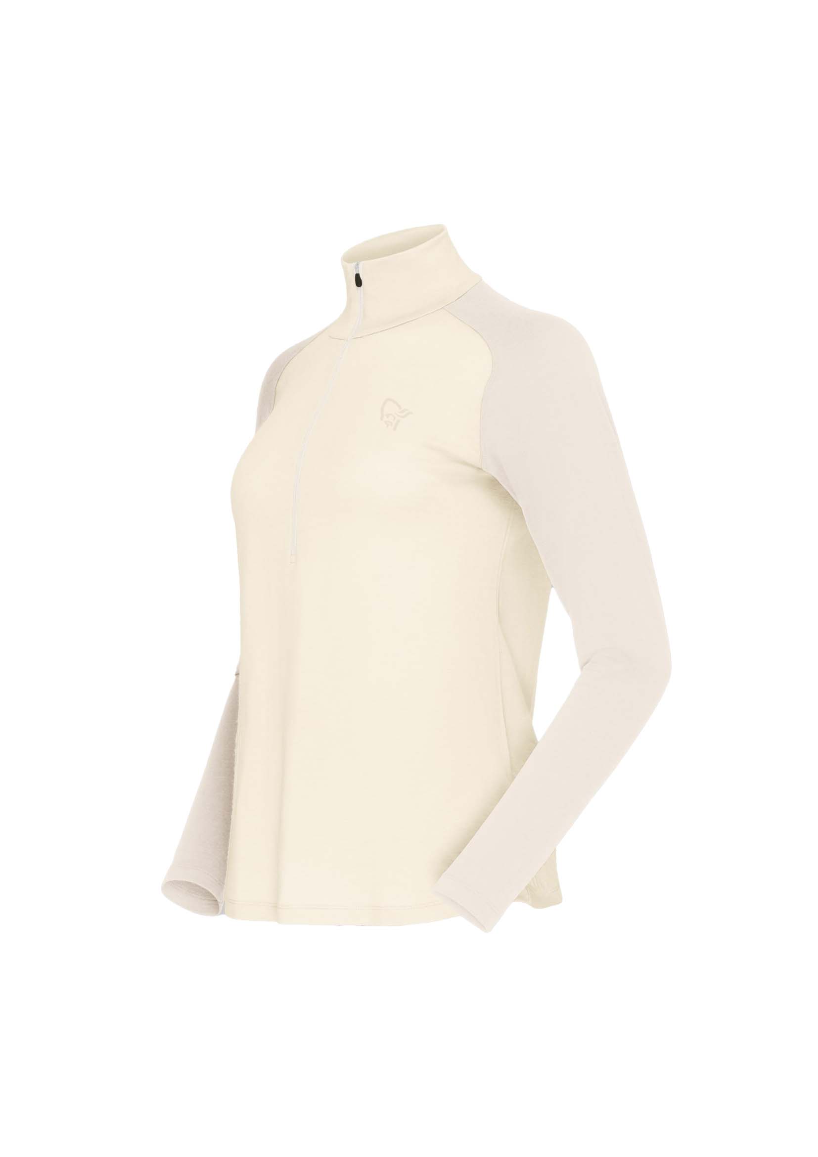 Norrøna Femund Pureull Zip Neck (W) Whisper White
