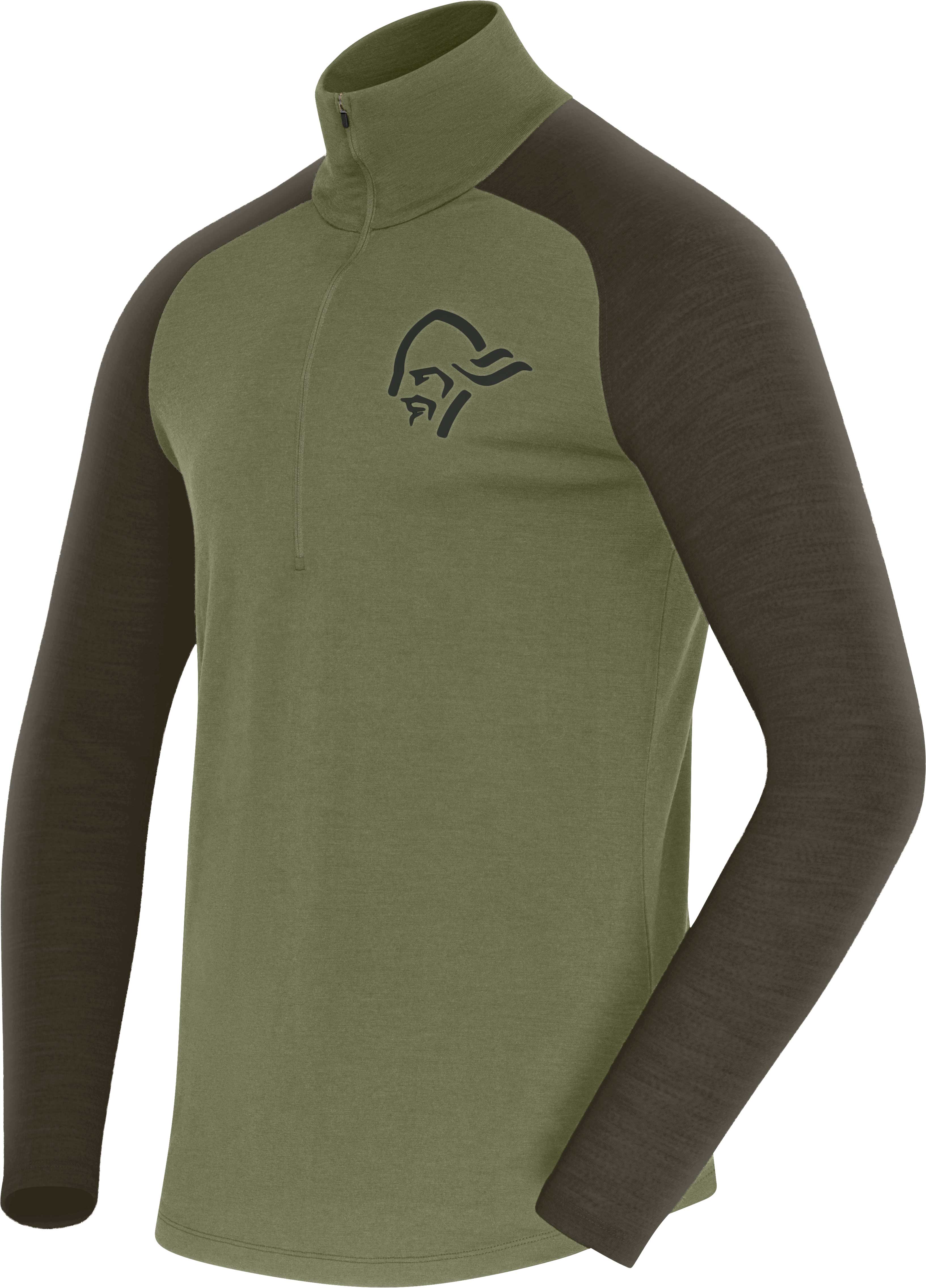 Norrøna Femund Pureull Zip Neck (M) Loden Green