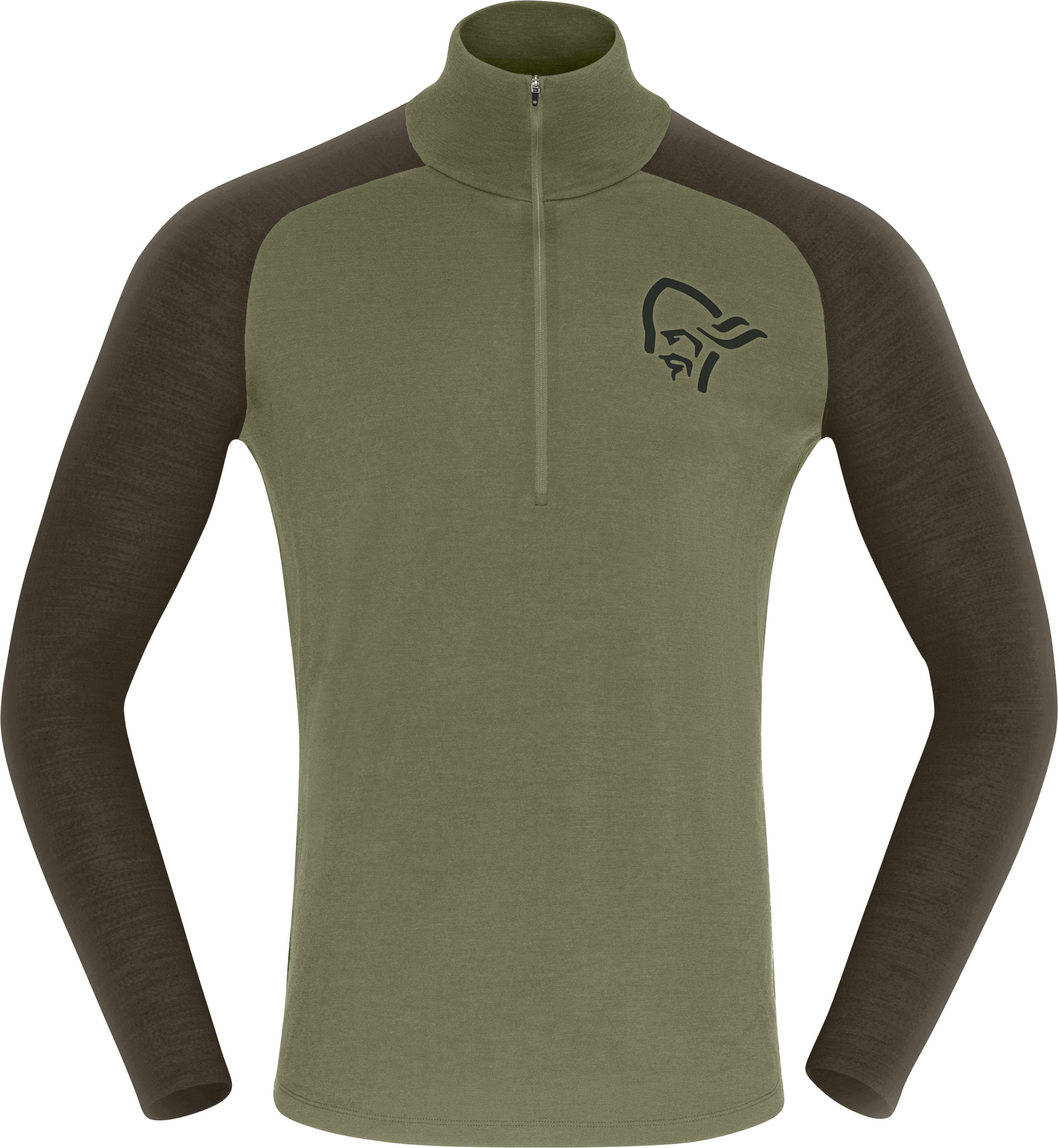 Norrøna Femund Pureull Zip Neck (M) Loden Green