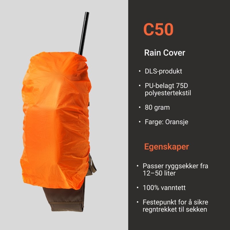 Vorn Rain Cover 50L Orange