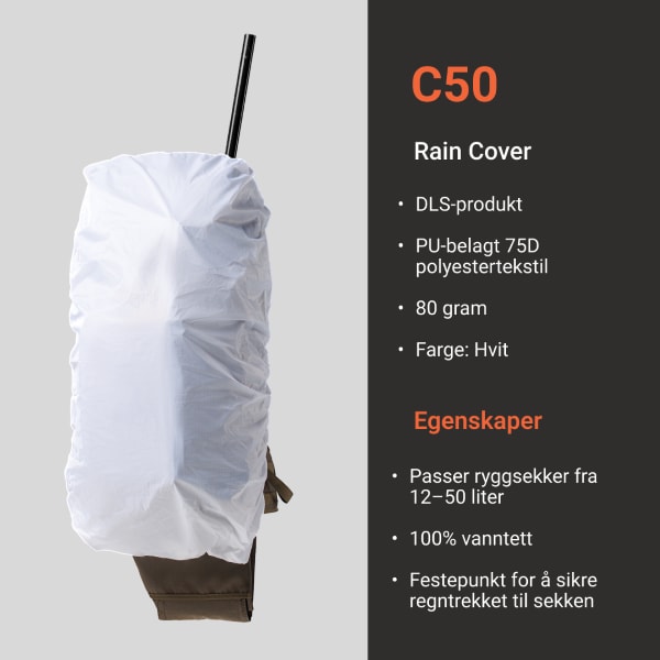 Vorn Rain Cover 50L White