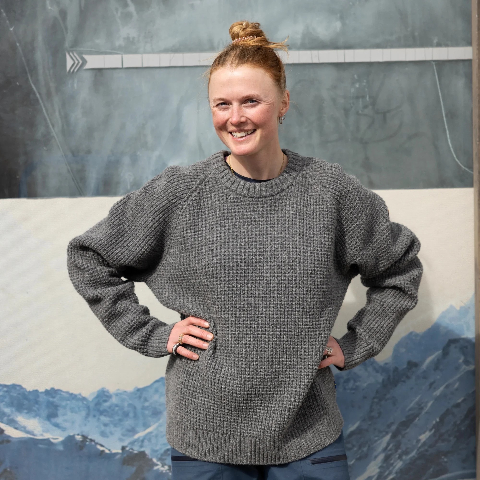 Fjällräven Övik Waffle Knit W Grey