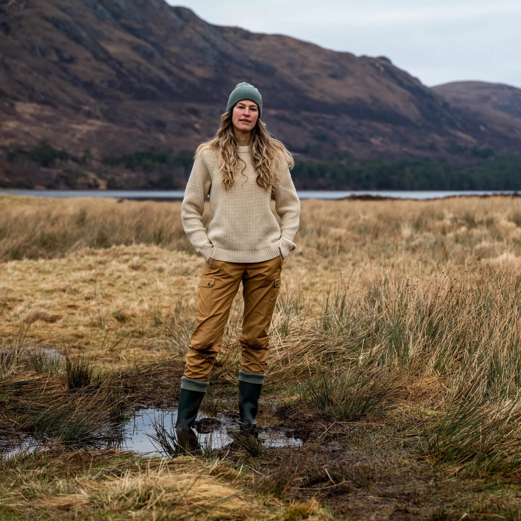 Fjällräven Övik Waffle Knit W Light Beige