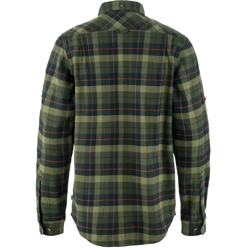 Fjällräven Singi Heavy Flannel Shirt M Black - Deep Forest