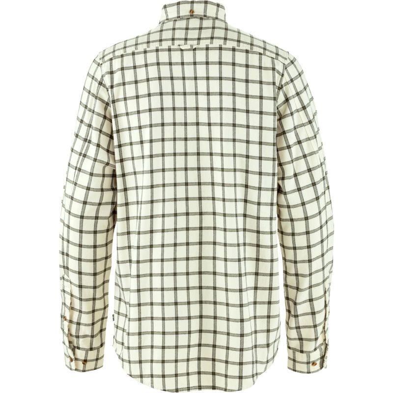 Fjällräven Övik Flannel Shirt M Chalk White - Laurel Green
