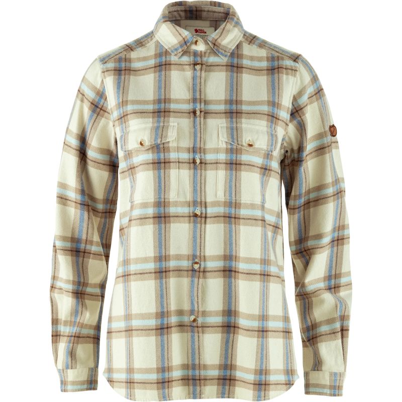 Fjällräven Övik Heavy Flannel Shirt W Chalk White - Fossil