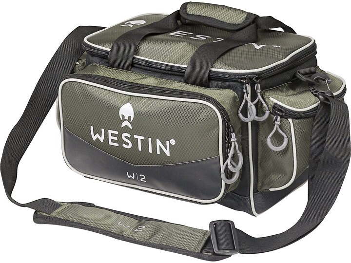 Westin W3 Lure Bag Plus – Borsa Porta Esche Con Scomparto Frigo – 4 Scatole Incluse – Small Nera/grigia