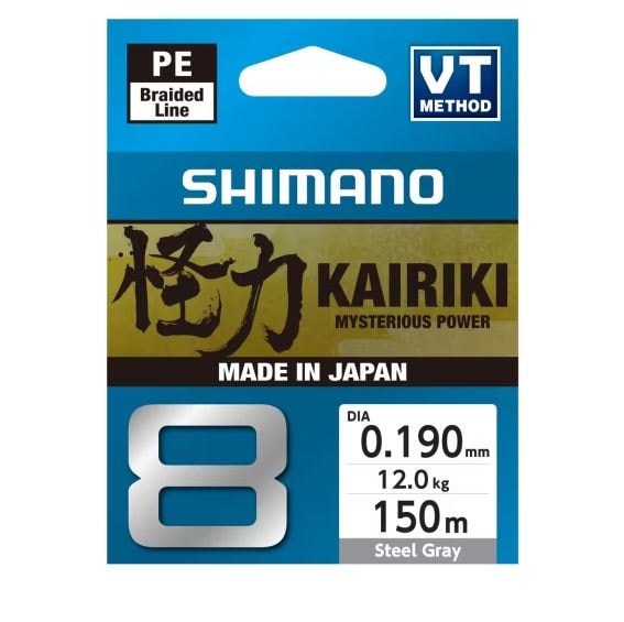 Shimano Kairiki 8+ 150m 0.28mm 30.4kg Grey
