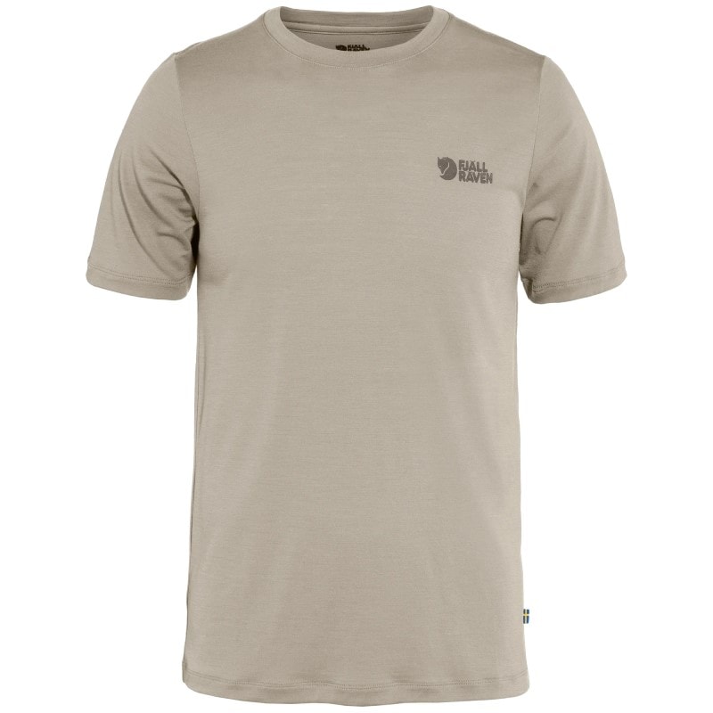 Fjällräven Abisko Wool Logo SS M Light Fossil