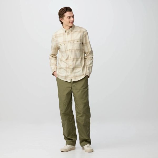 Fjällräven Övik Lite Flannel Shirt M Dark Navy - Chalk White