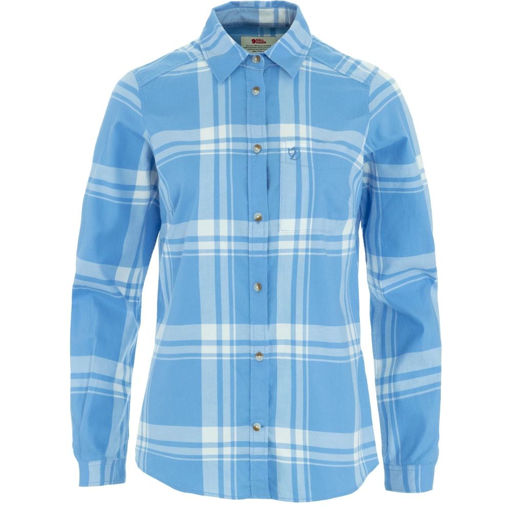 Fjällräven Övik Lite Flannel Shirt W Ultramarine - Chalk White