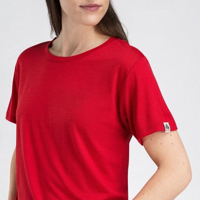Aclima LightWool classic tee W's Barbados Cherry