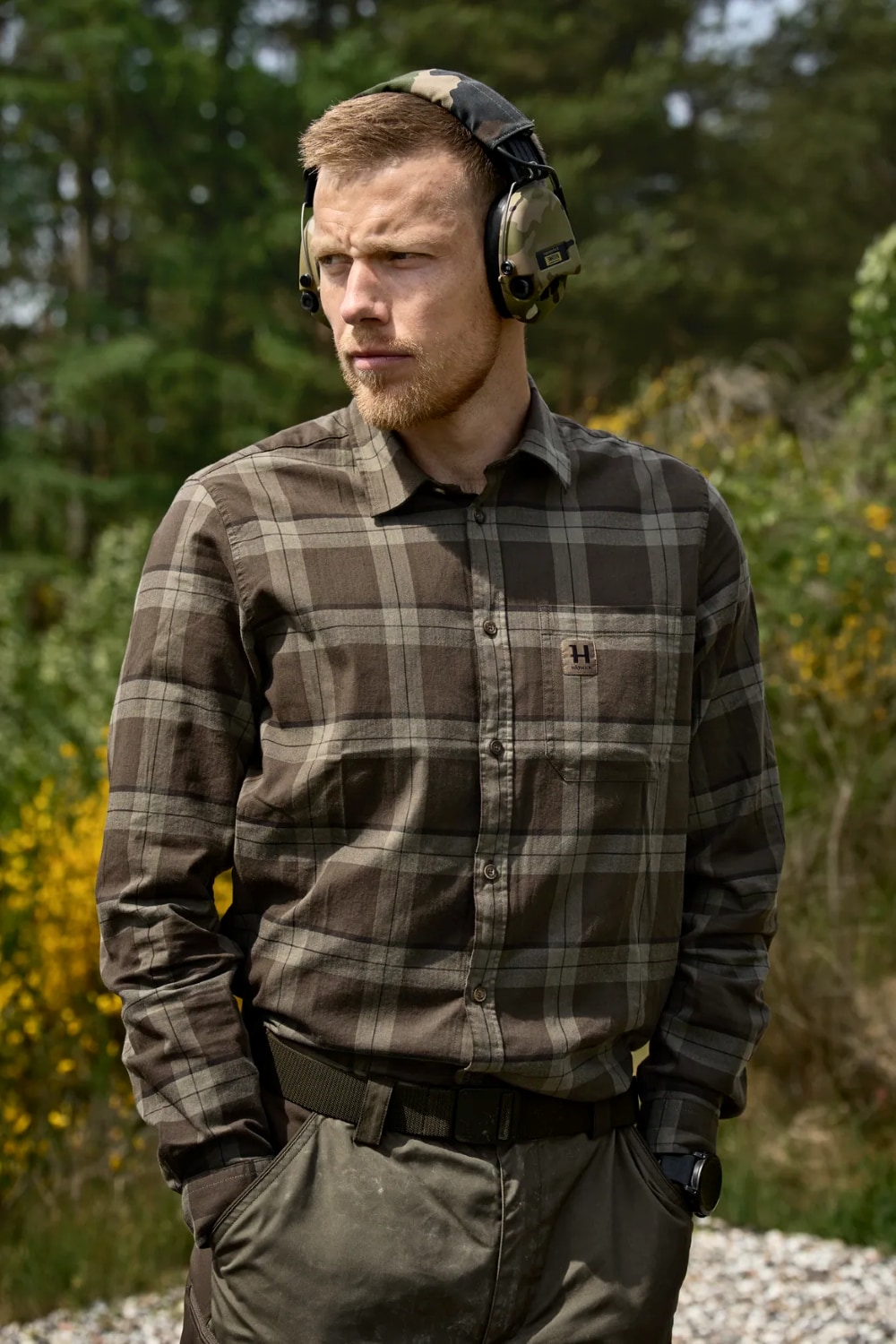 Härkila Fjell langermet skjorte Green check