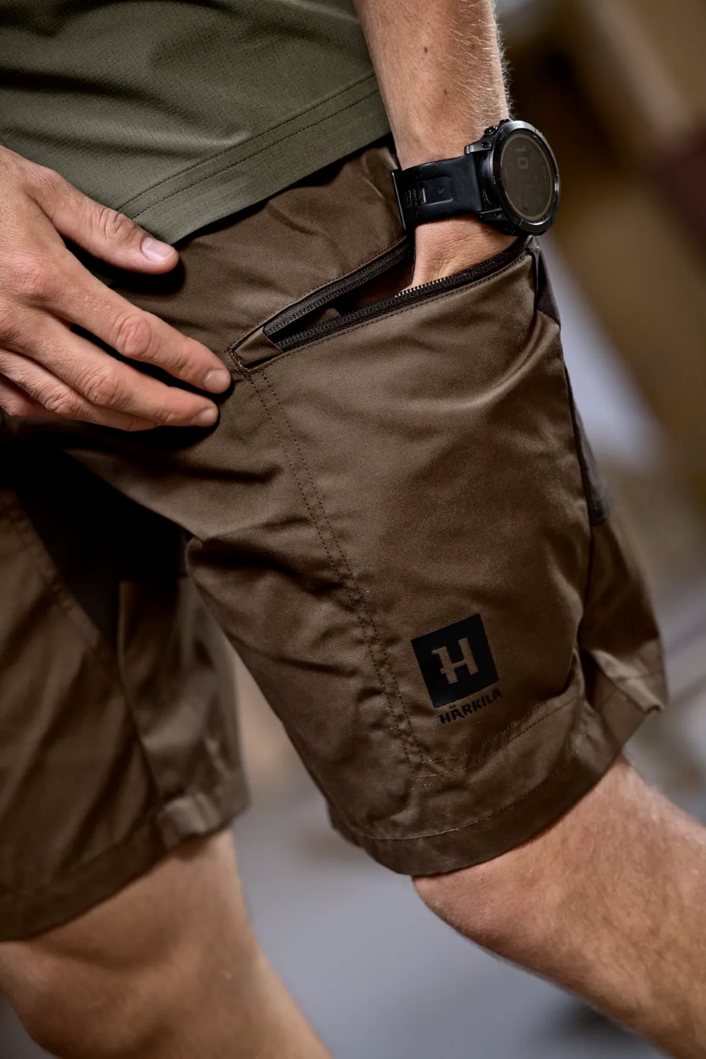 Härkila Fjell Shorts Dark Earth/Shadow Brown