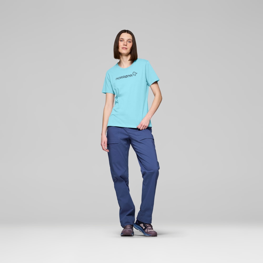 Norrøna /29 cotton Norrøna Viking T-Shirt (W) Aqua Haze