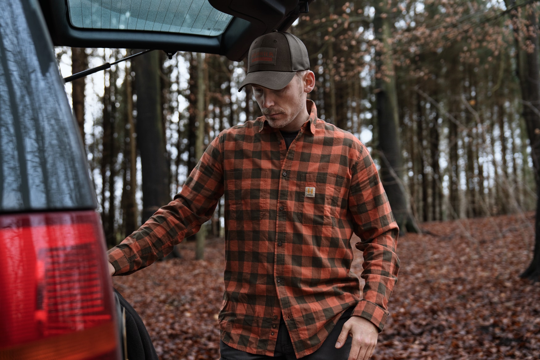 Härkila Scandinavian L/S Shirt Autumn Orange Check
