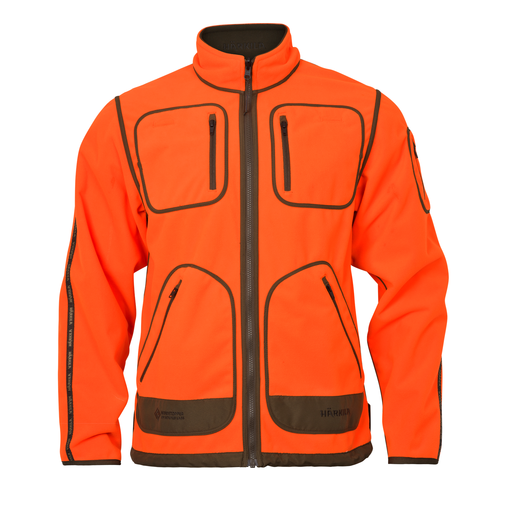 Härkila Kamko Blaze Rev. Fleecejakke Orange Blaze/Willow Green