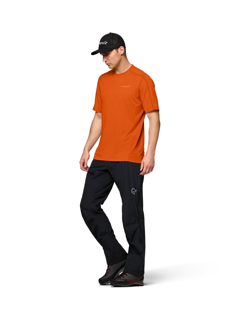 Norrøna Falketind Equaliser Ull T-Shirt (M) Gold Flame