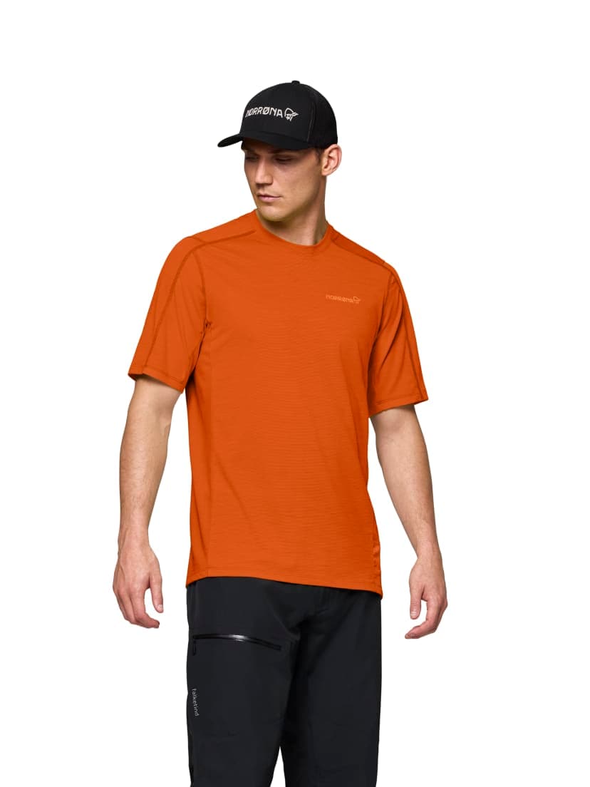 Norrøna Falketind Equaliser Ull T-Shirt (M) Gold Flame