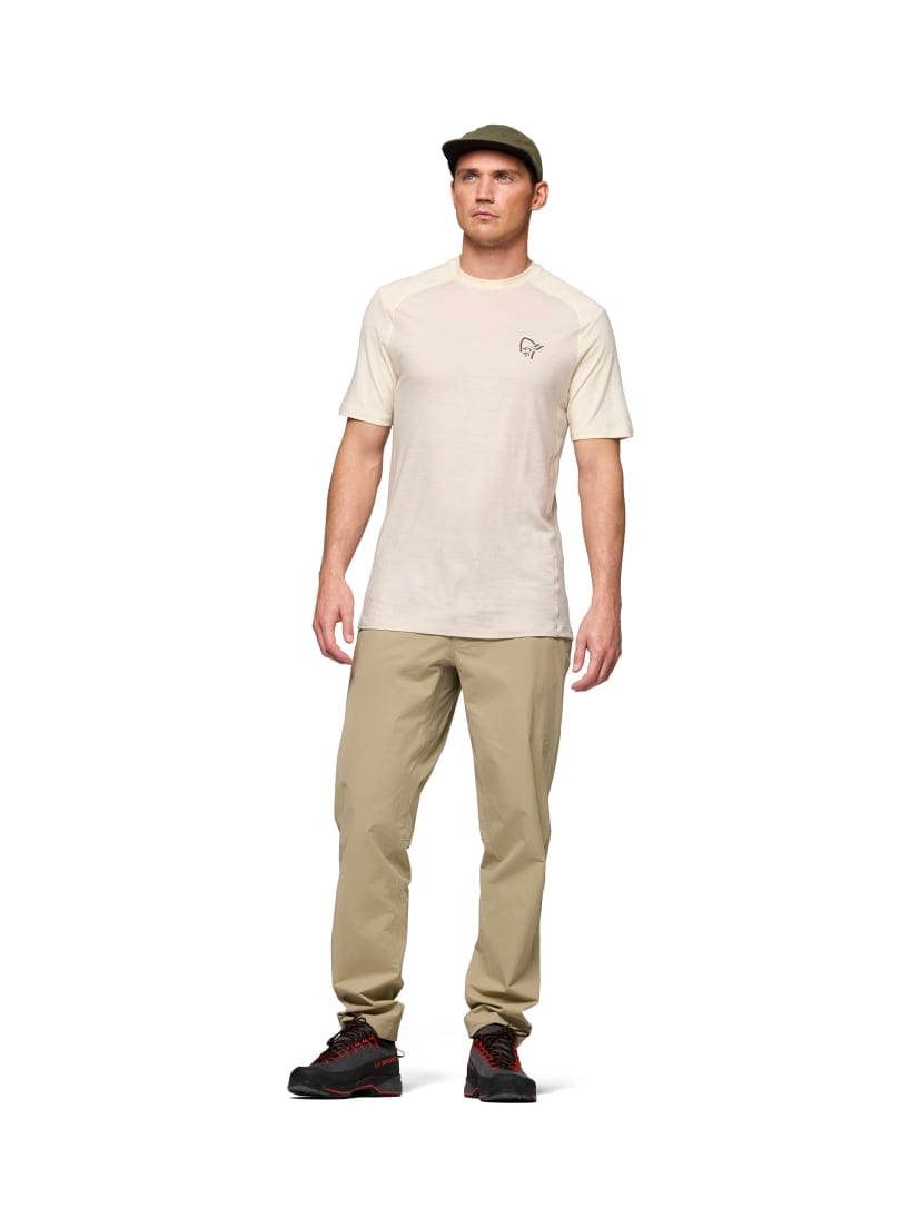 Norrøna Femund pureUll T-shirt (M) Oatmeal/Whisper White
