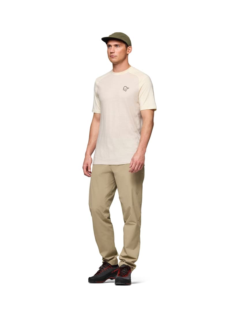 Norrøna Femund pureUll T-shirt (M) Oatmeal/Whisper White