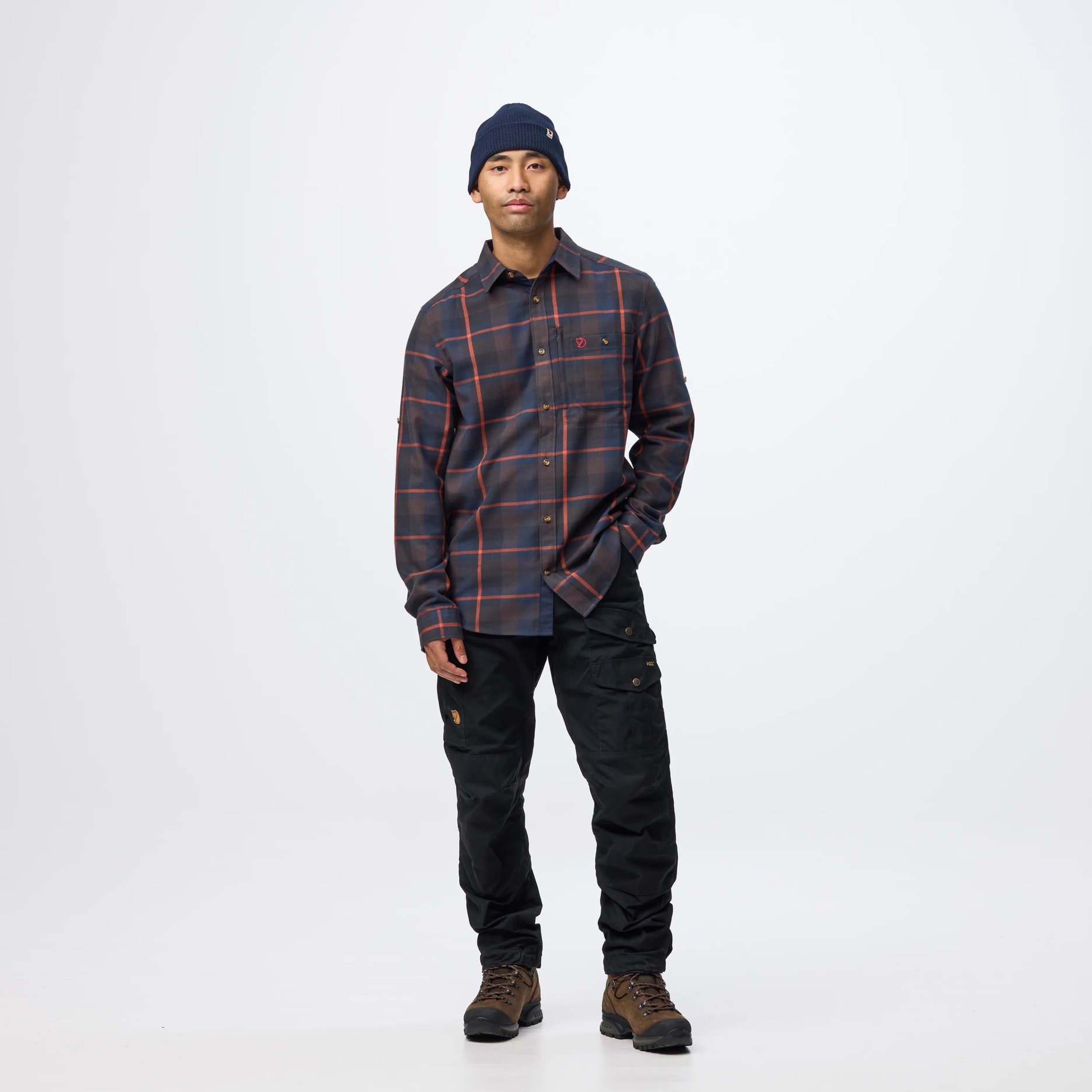 Fjällräven Fjällglim Regular Shirt M Black Oak - Autumn Leaf