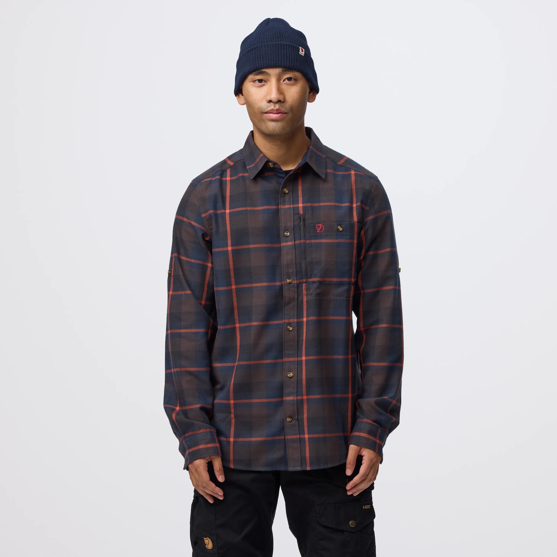 Fjällräven Fjällglim Regular Shirt M Black Oak - Autumn Leaf