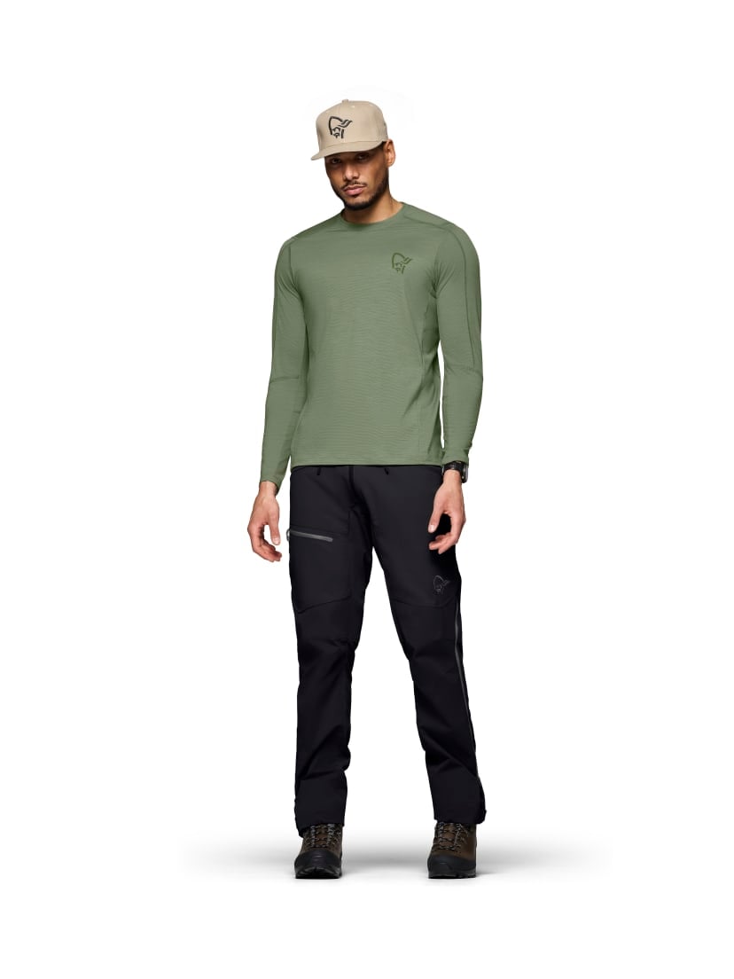 Norrøna Femund pureUll Long sleeve (M) Lichen Green