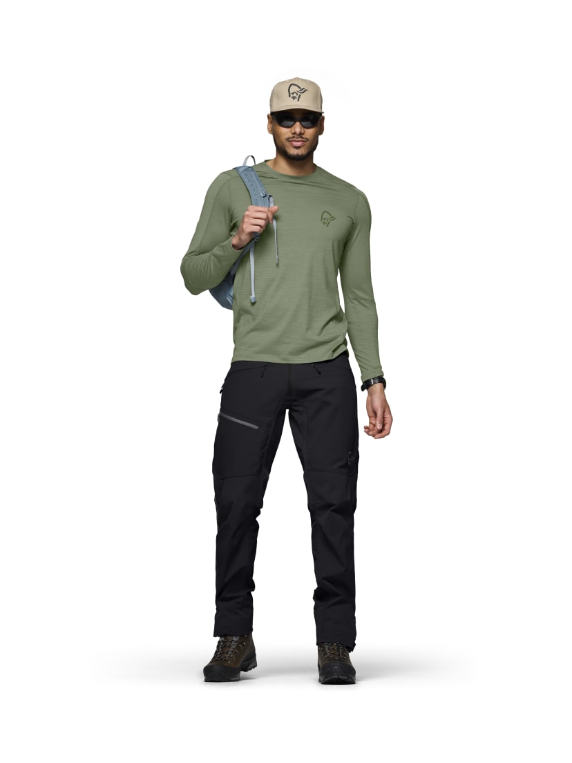 Norrøna Femund pureUll Long sleeve (M) Lichen Green