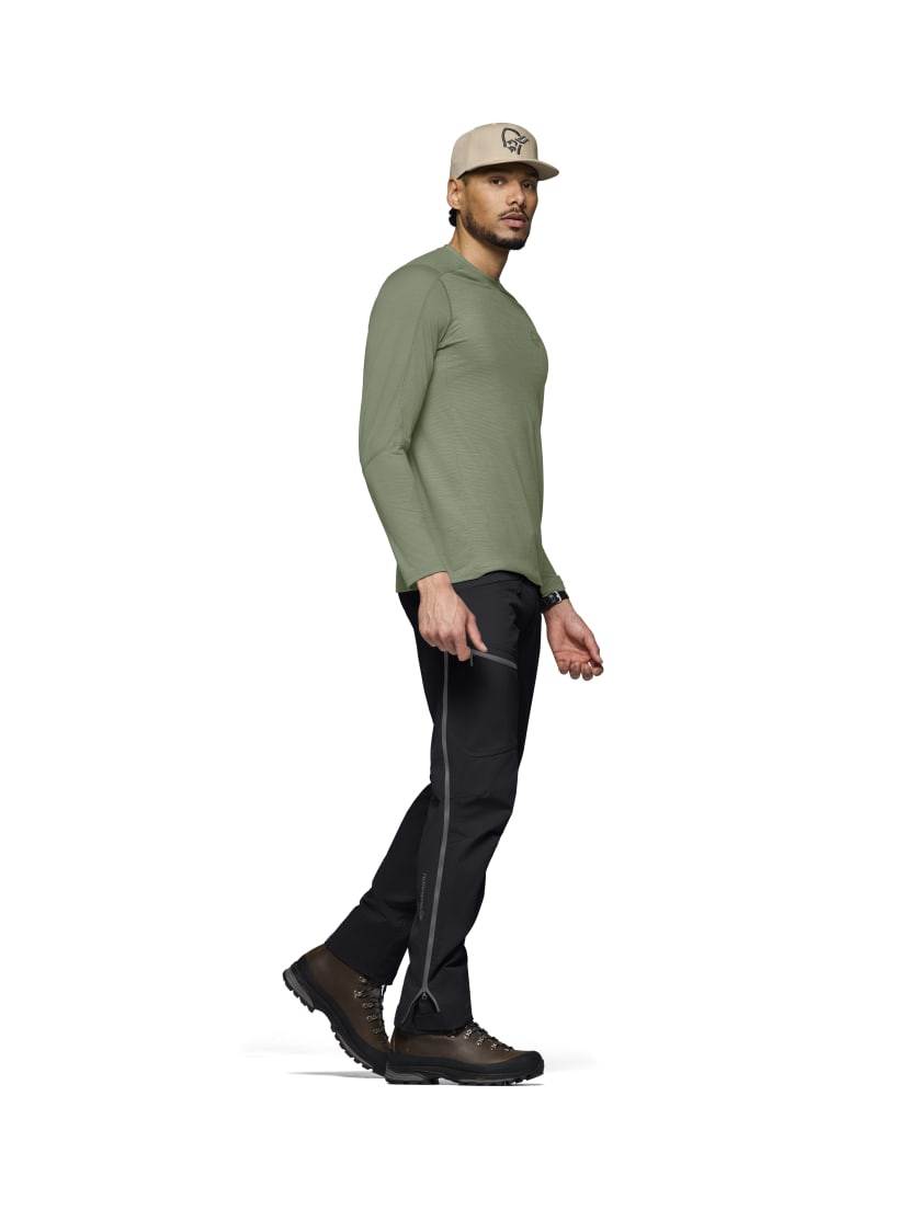 Norrøna Femund pureUll Long sleeve (M) Lichen Green