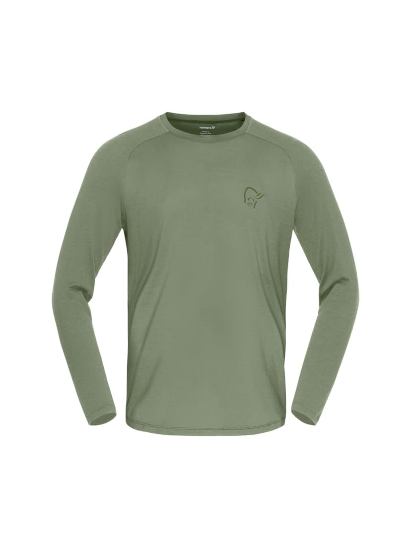 Norrøna Femund pureUll Long sleeve (M) Lichen Green