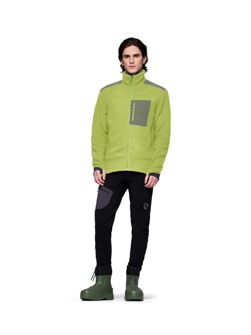 Norrøna Trollveggen Warm3 Jacket (M) Dark Citron/Deep Lichen Green