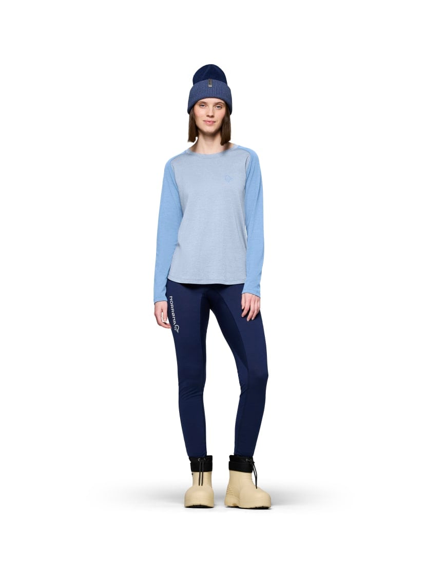 Norrøna Femund pureUll Long sleeve (W) Cashmere Blue/Allure