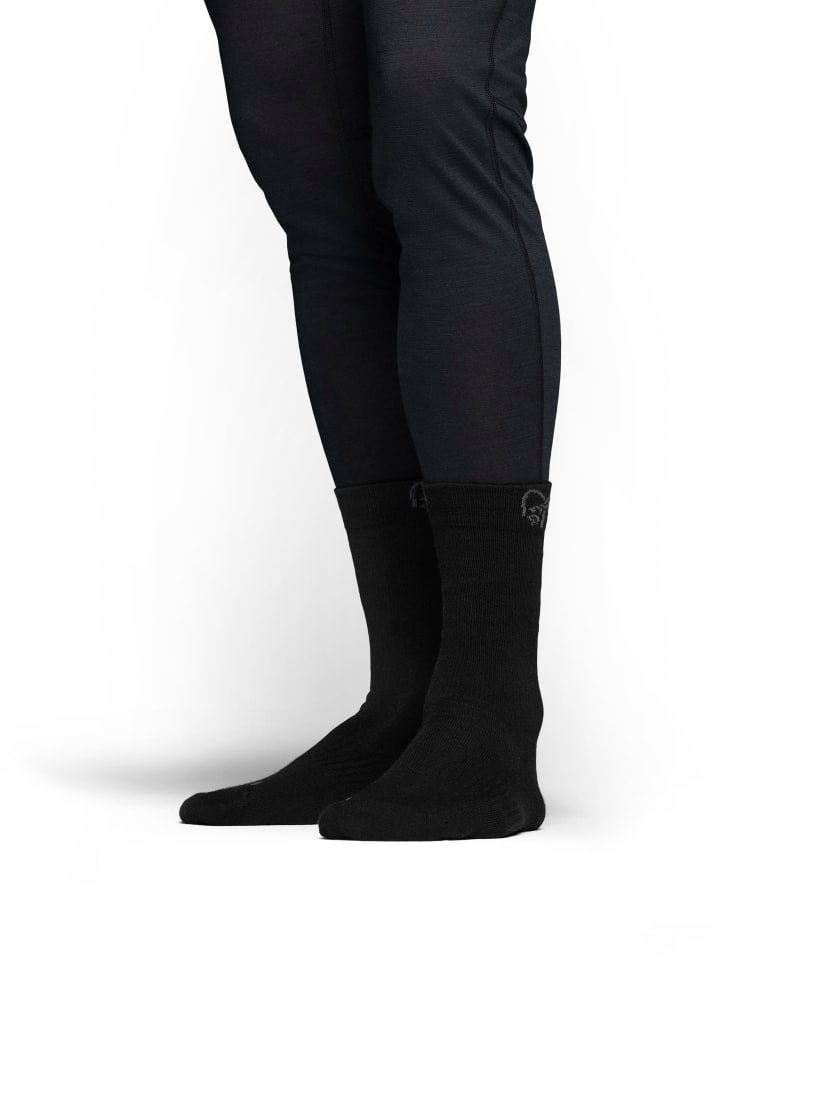 Norrøna Falketind Mid Weight Merino Socks Caviar/Iron Gate