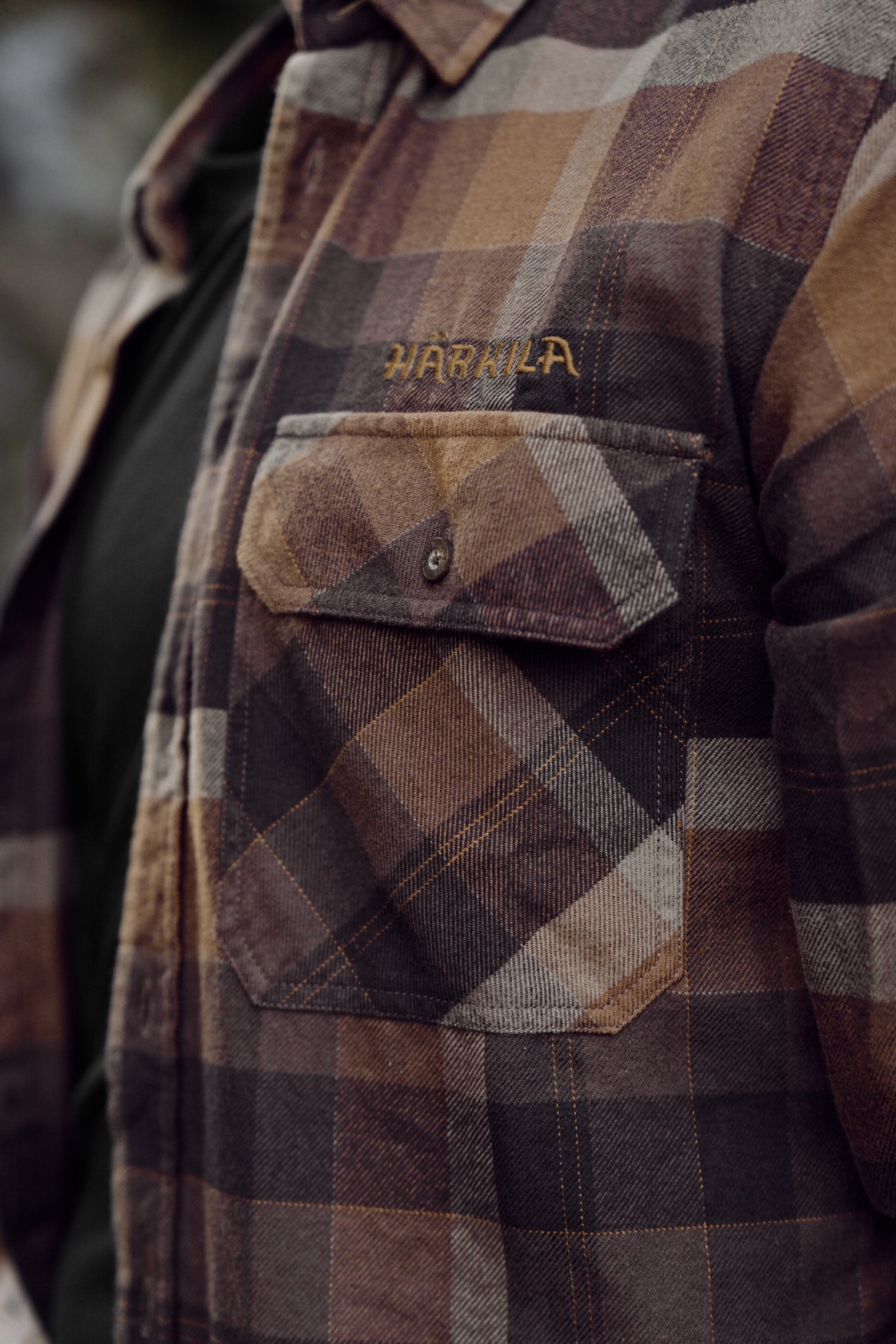 Härkila Asmund Langermet Skjorte Rust Brown Check