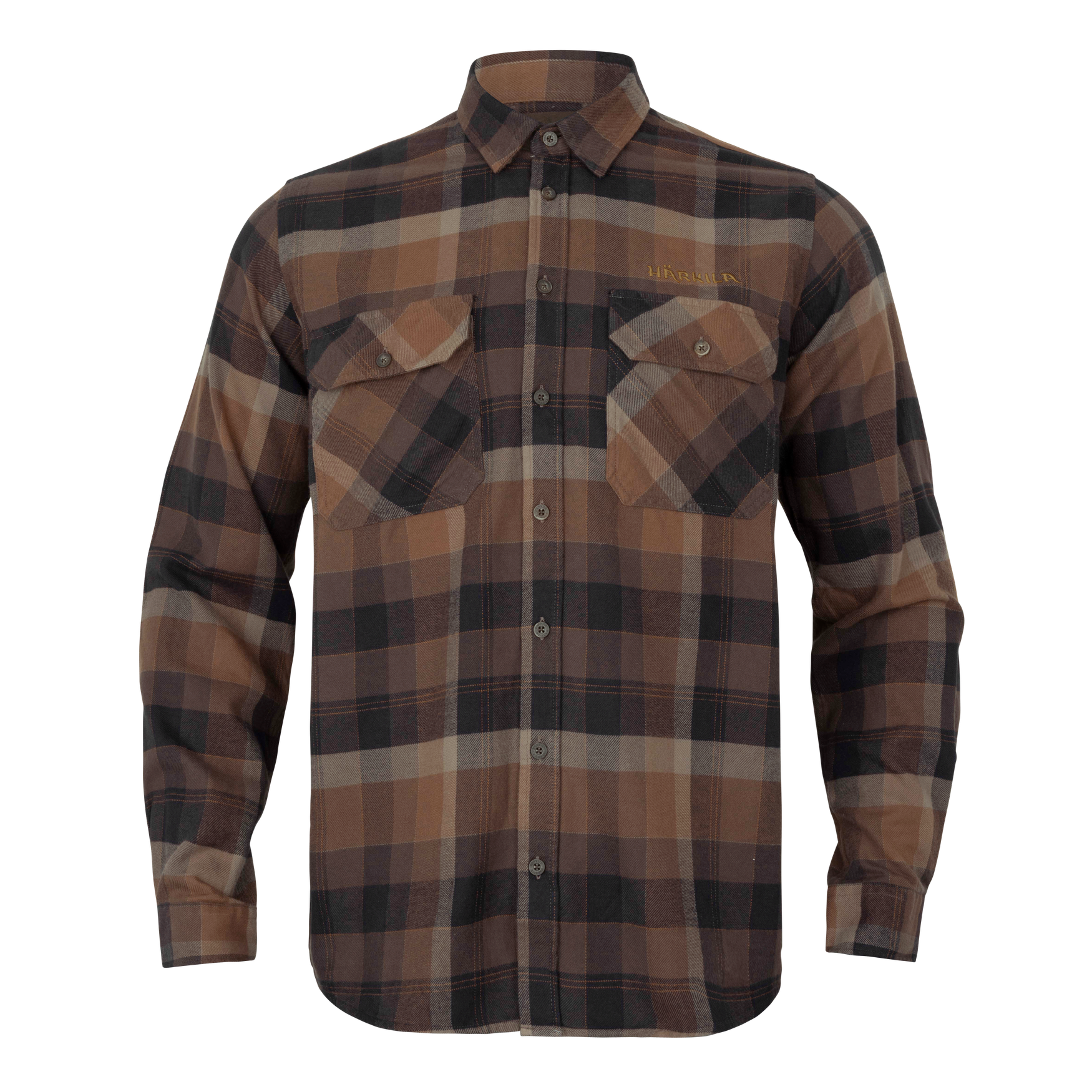 Härkila Asmund Langermet Skjorte Rust Brown Check